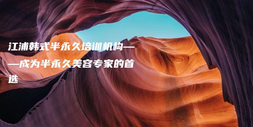 江浦韩式半永久培训机构——成为半永久美容专家的首选插图