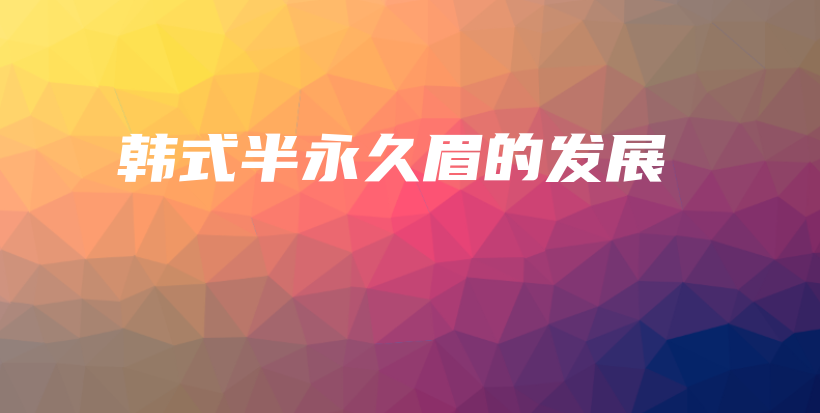 韩式半永久眉的发展插图