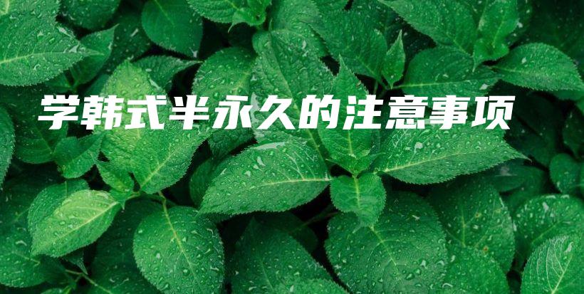 学韩式半永久的注意事项插图