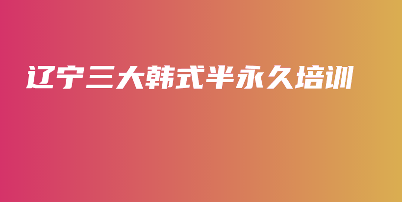 辽宁三大韩式半永久培训插图