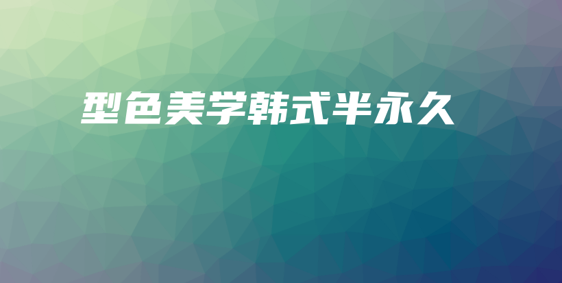 型色美学韩式半永久插图