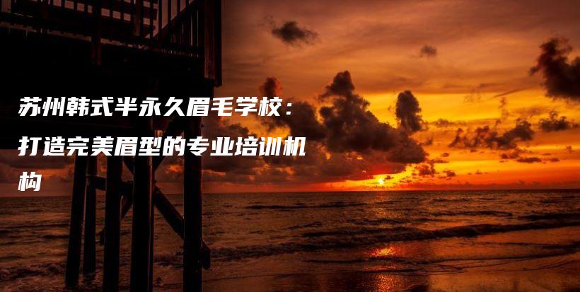 苏州韩式半永久眉毛学校：打造完美眉型的专业培训机构插图