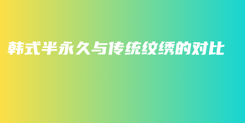 韩式半永久与传统纹绣的对比插图