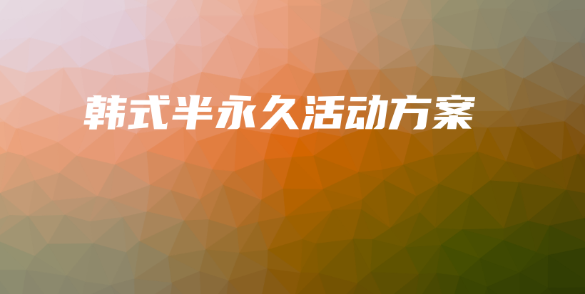 韩式半永久活动方案插图