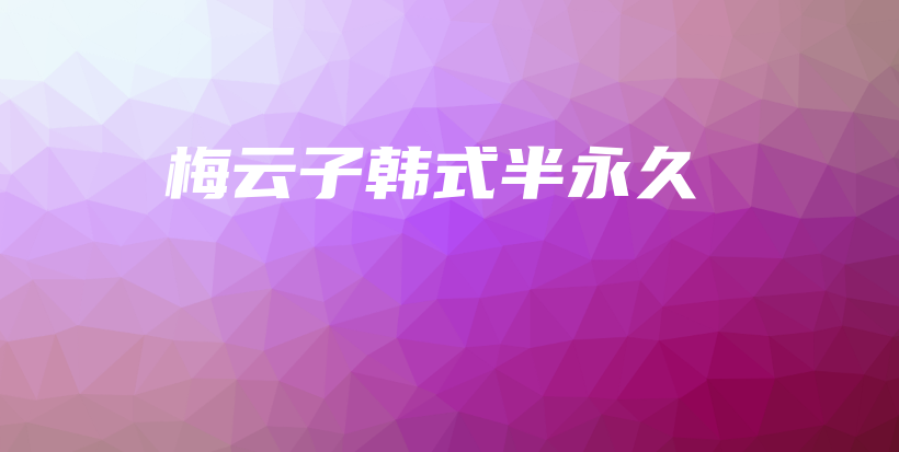 梅云子韩式半永久插图