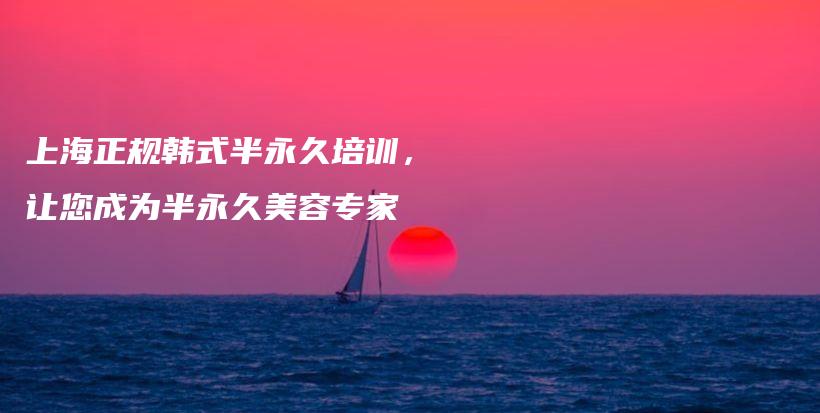 上海正规韩式半永久培训，让您成为半永久美容专家插图