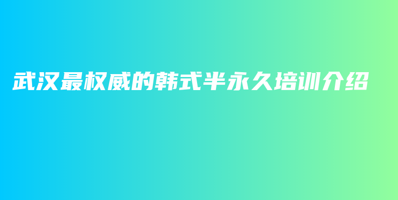 武汉最权威的韩式半永久培训介绍插图