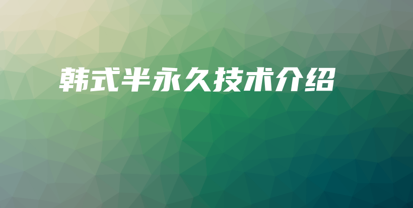 韩式半永久技术介绍插图