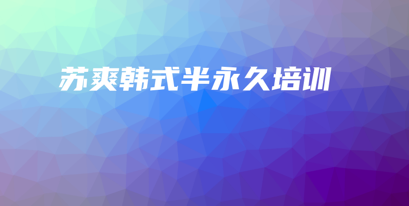 苏爽韩式半永久培训插图