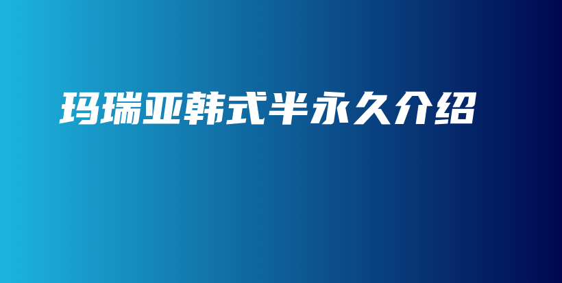 玛瑞亚韩式半永久介绍插图