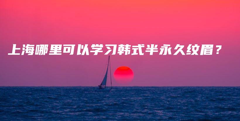 上海哪里可以学习韩式半永久纹眉？插图