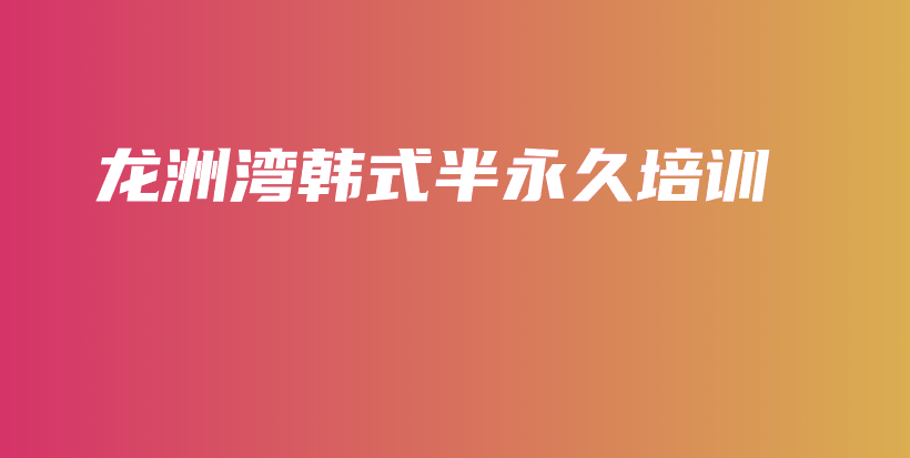 龙洲湾韩式半永久培训插图