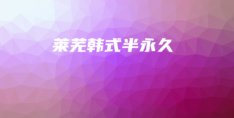 莱芜韩式半永久插图