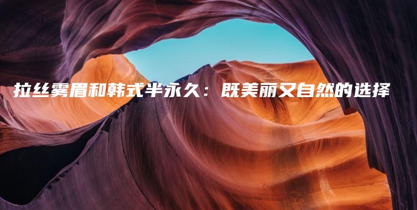 拉丝雾眉和韩式半永久：既美丽又自然的选择插图