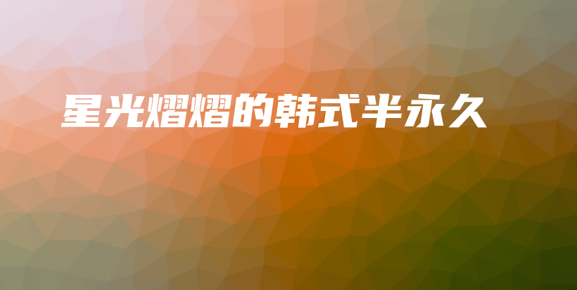 星光熠熠的韩式半永久插图