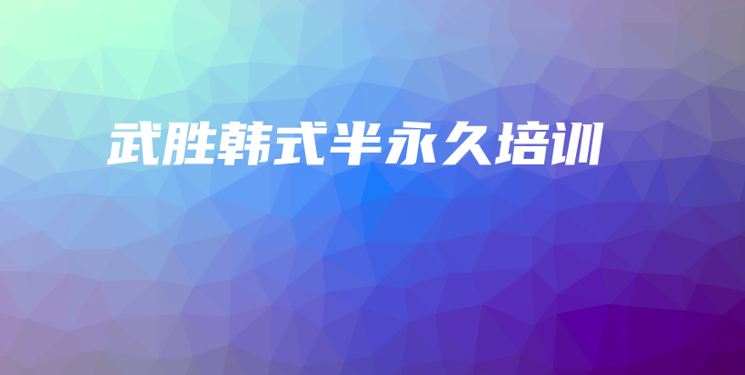 武胜韩式半永久培训插图