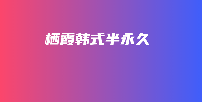 栖霞韩式半永久插图