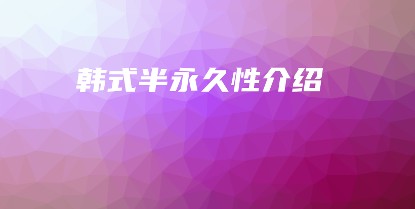 韩式半永久性介绍插图