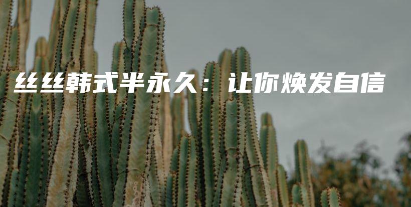 丝丝韩式半永久：让你焕发自信插图