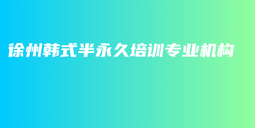 徐州韩式半永久培训专业机构插图