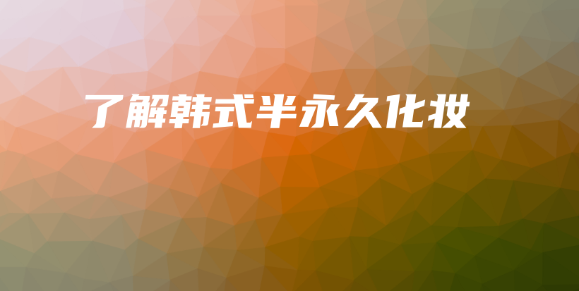 了解韩式半永久化妆插图
