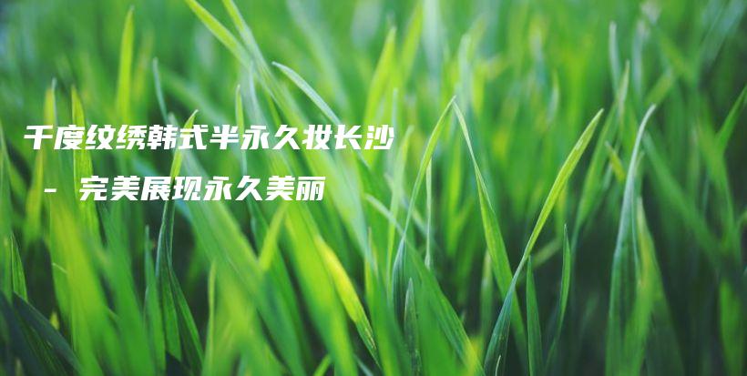 千度纹绣韩式半永久妆长沙 – 完美展现永久美丽插图