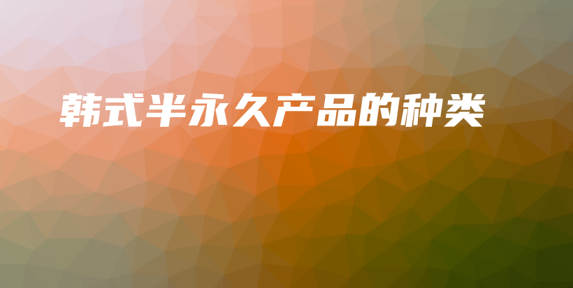 韩式半永久产品的种类插图