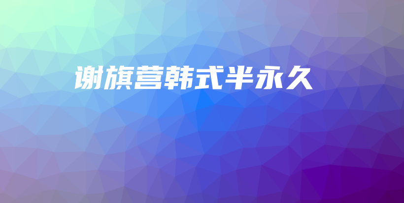 谢旗营韩式半永久插图