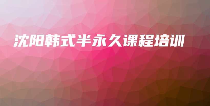沈阳韩式半永久课程培训插图