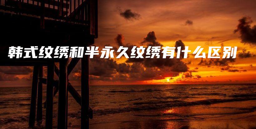 韩式纹绣和半永久纹绣有什么区别插图
