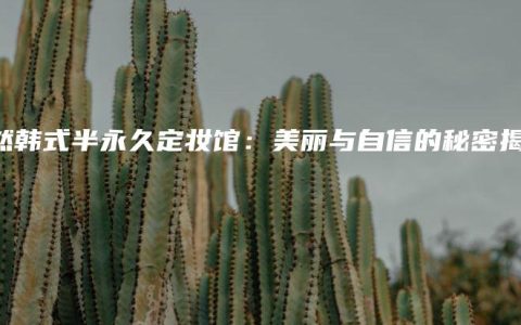 嫣然韩式半永久定妆馆：美丽与自信的秘密揭示