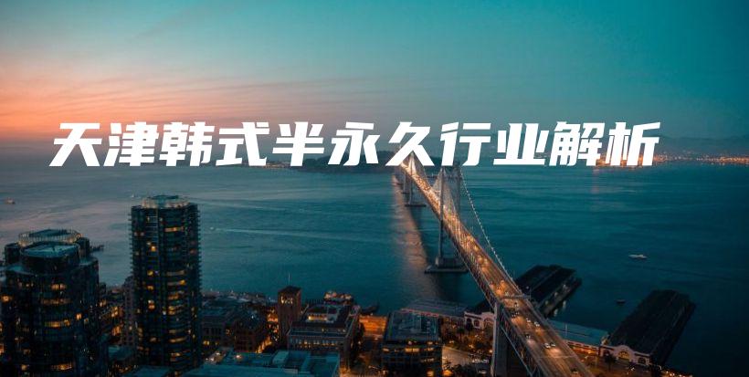 天津韩式半永久行业解析插图