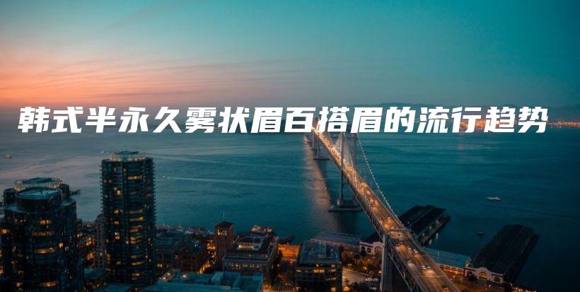 韩式半永久雾状眉百搭眉的流行趋势插图