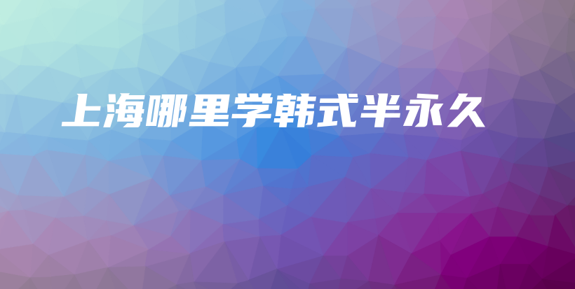 上海哪里学韩式半永久插图