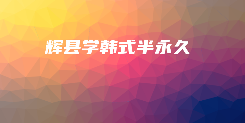 辉县学韩式半永久插图