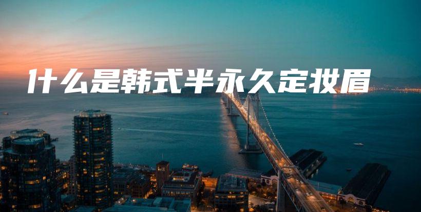 什么是韩式半永久定妆眉插图