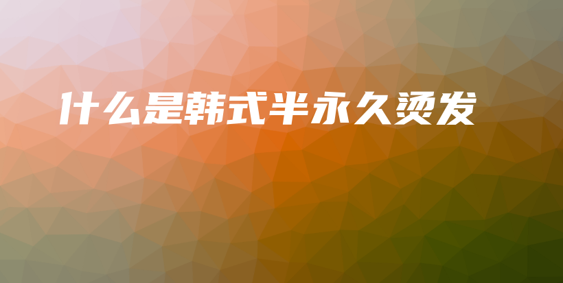 什么是韩式半永久烫发插图