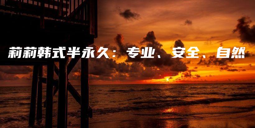 莉莉韩式半永久：专业、安全、自然插图