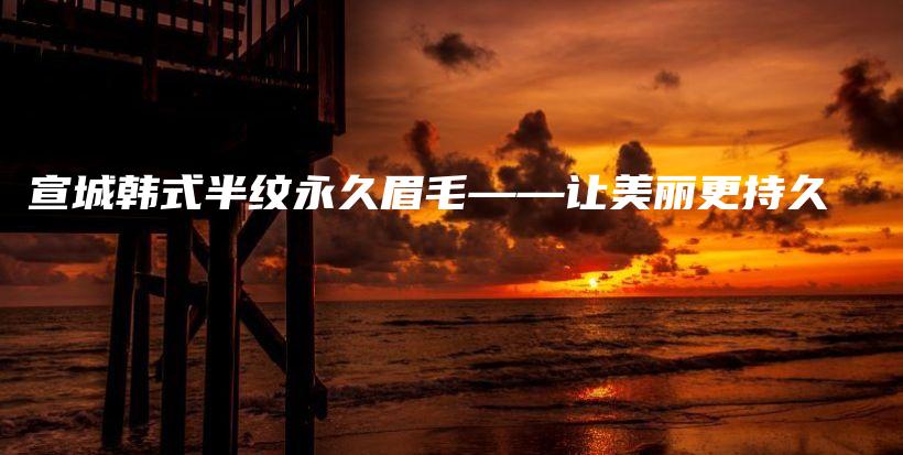 宣城韩式半纹永久眉毛——让美丽更持久插图