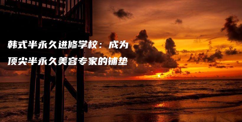韩式半永久进修学校：成为顶尖半永久美容专家的铺垫插图