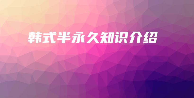 韩式半永久知识介绍插图