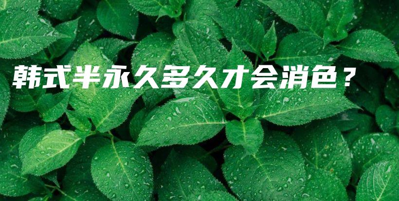 韩式半永久多久才会消色？插图