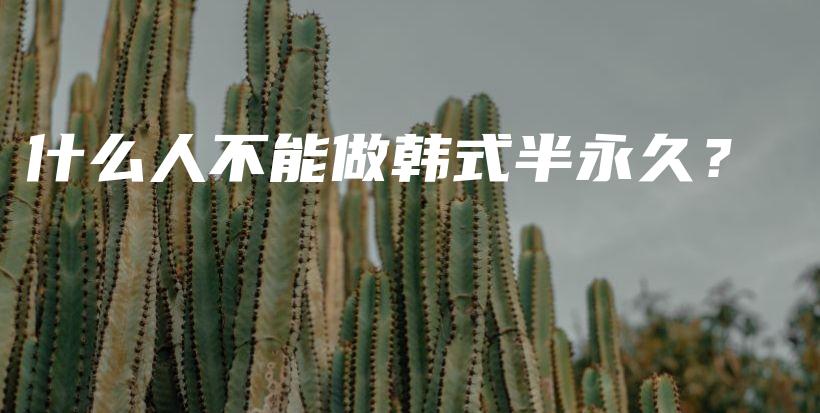 什么人不能做韩式半永久？插图