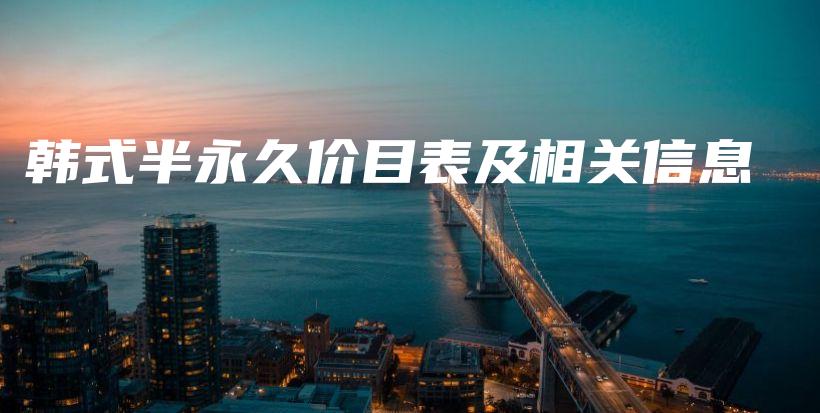 韩式半永久价目表及相关信息插图