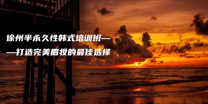 徐州半永久性韩式培训班——打造完美眉妆的最佳选择插图