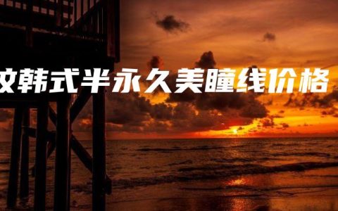 纹韩式半永久美瞳线价格