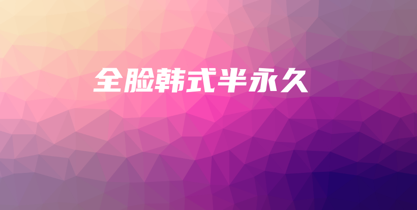 全脸韩式半永久插图