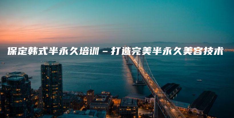 保定韩式半永久培训–打造完美半永久美容技术插图