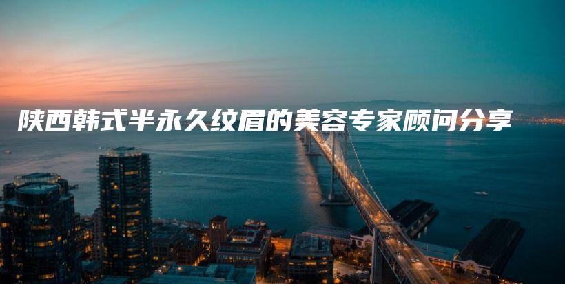 陕西韩式半永久纹眉的美容专家顾问分享插图