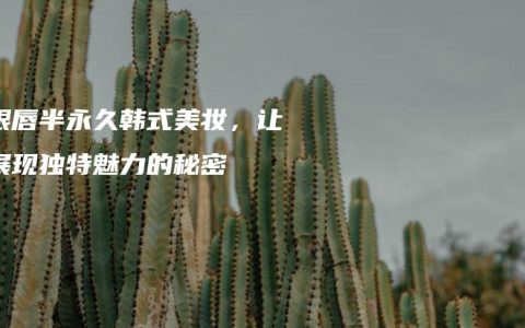 眉眼唇半永久韩式美妆，让你展现独特魅力的秘密
